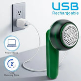 Rechargeable Fabric Lint Remover with USB Charging & Safety Lock