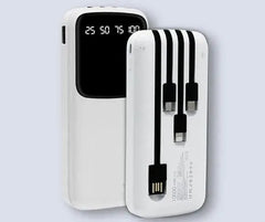 Wired Power Bank with LED Display and Fast Charging